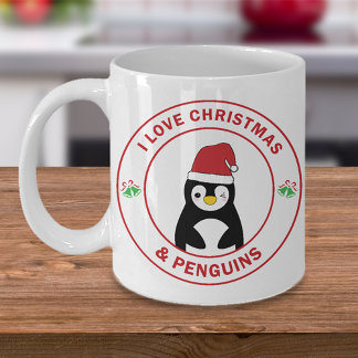 Café Caneca de Natal Pinguim Fofo Presente
