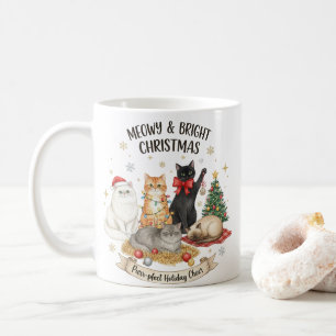 Café Caneca de Natal Presente para Amantes de Gatos