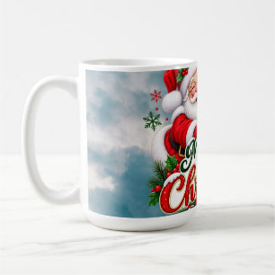 Café Caneca de Natal Santa e Boneco de Neve Feliz Natal
