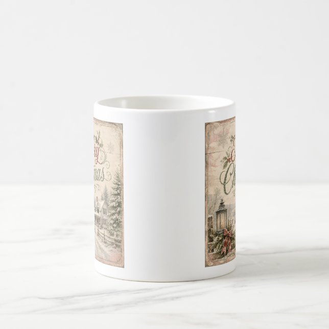 Café caneca de natal shabby chic  (Centro)
