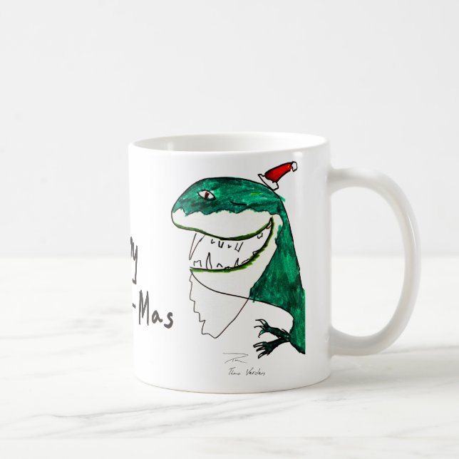 Café Caneca de Natal T-Rex-Mas (Direita)