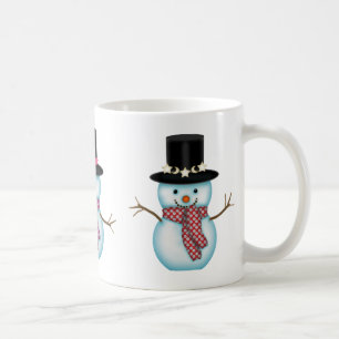 Café Caneca de Natal Três Bonecos de Neve Fofos
