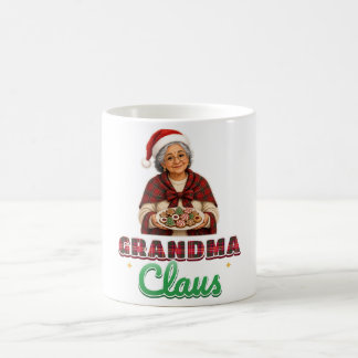Café Caneca de Natal Xadrez da Vovó Noel