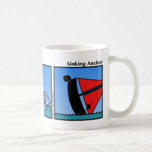 Café Caneca de naufrágio engraçada de Stickman da