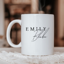 Caneca de negócios simples moderna com logotipo