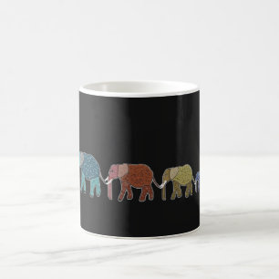 Café Caneca de néon do elefante africano