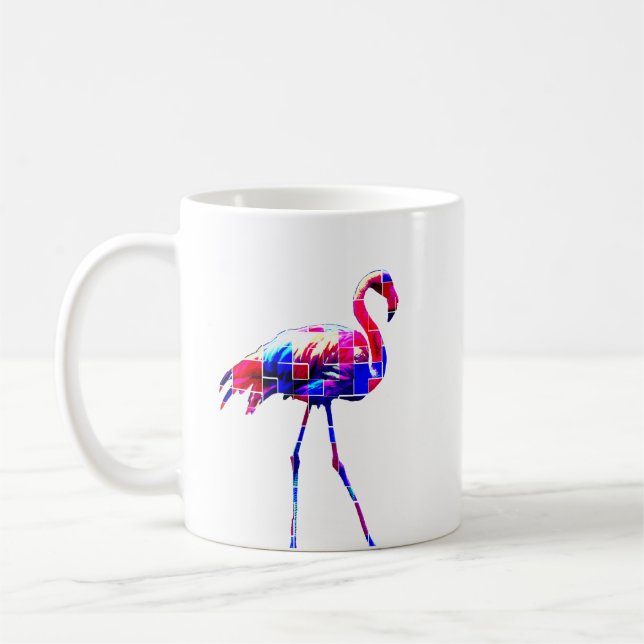 Café Caneca de néon do flamingo (Esquerda)