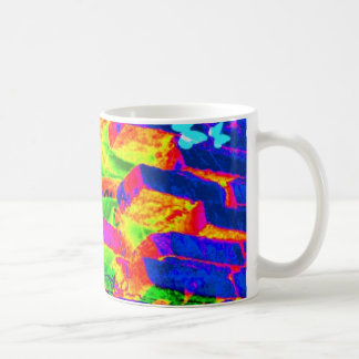 Café caneca de néon do tijolo