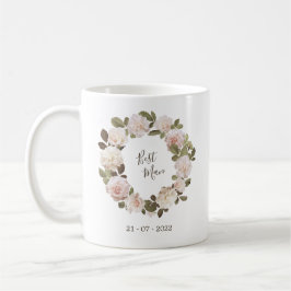 Café Caneca de Noivo com Rosas Francesas Vintage