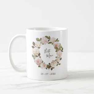 Café Caneca de Noivo com Rosas Francesas Vintage