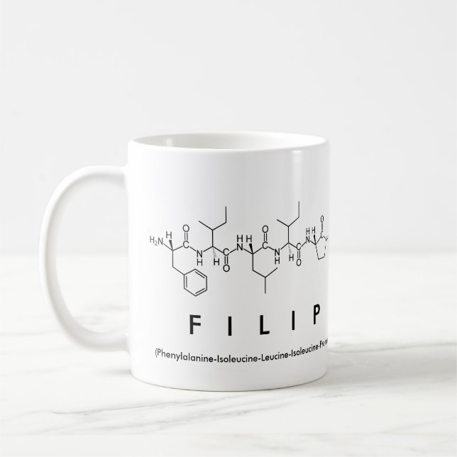 Café Caneca de nome peptídeo (Esquerda)