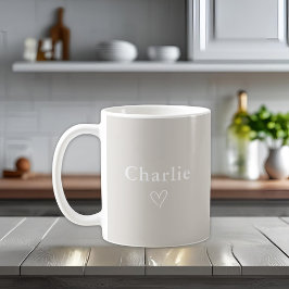 Café Caneca de Nome Personalizado Minimalista