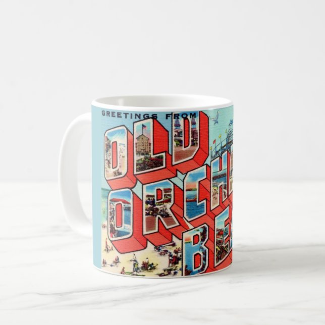 Café Caneca de Old Orchard Beach Maine (Frente Esquerda)