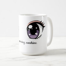 Caneca de Olhos de Bom Dia Fofo – Presente de Xíca