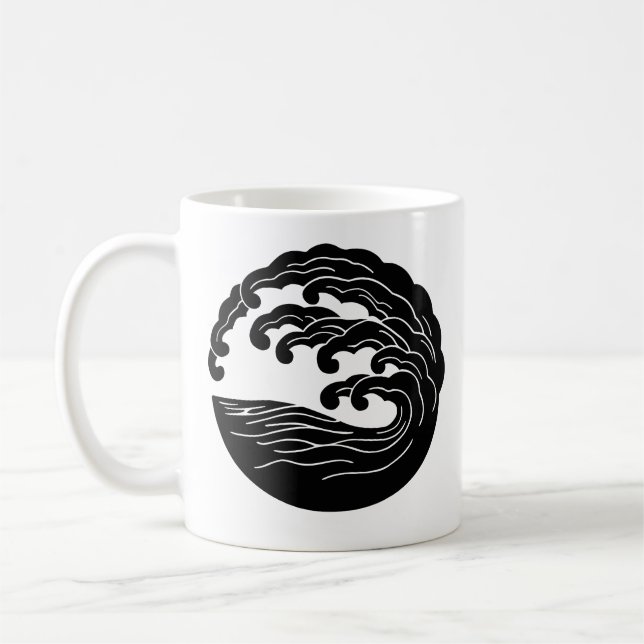 Café Caneca de onda com kanji (Esquerda)