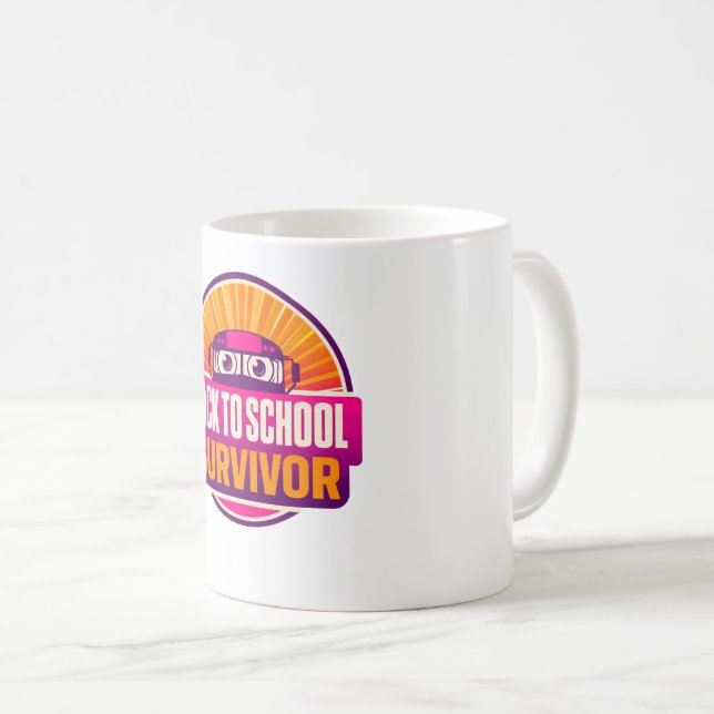 Café Caneca de ônibus escolar retrô volta às aulas (Frente Esquerda)