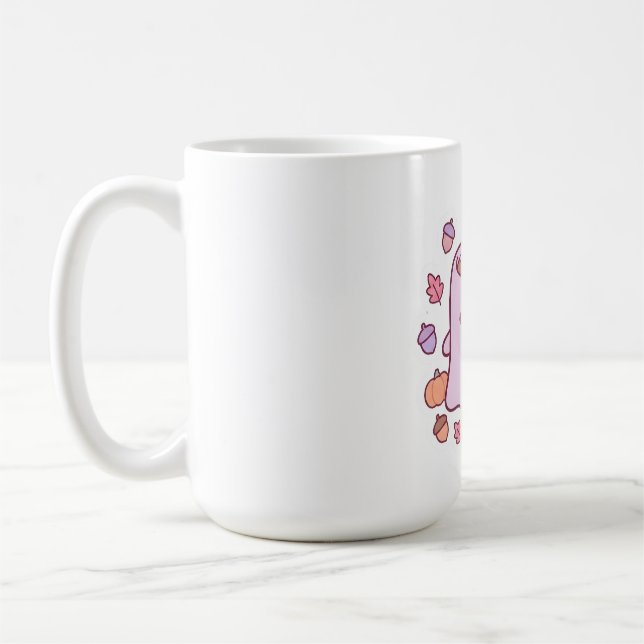 Café Caneca de Outono Pastel Kawaii Fantasma Brew (Esquerda)