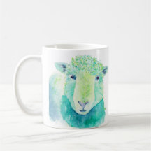 Caneca de Ovelha em Aquarela