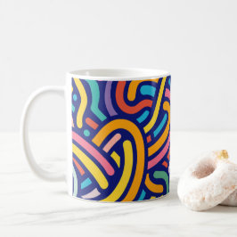 Café Caneca de Padrão de Cores Alegres