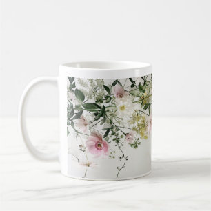 Café Caneca de Padrão Floral Denso Rústico   Casa Aconc