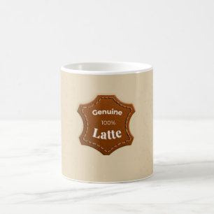 Café Caneca de Padrão Neutro de Latte 100% Genuína