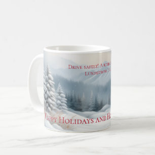 Café Caneca de Paisagem de Inverno Nevado