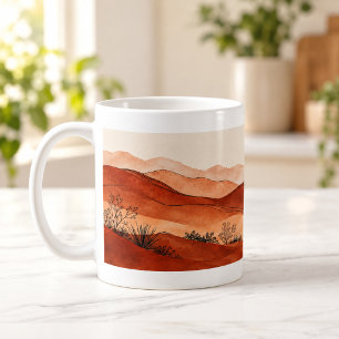 Café Caneca de Paisagem em Terracota de Nômade do Deser