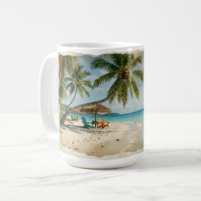 Café Caneca de Palma de Verão (Frente Esquerda)