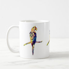 Café Caneca de Papagaio Colorido
