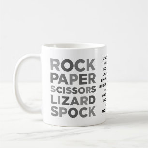 Café Caneca de papel de Spock do lagarto das tesouras