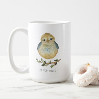 Café Caneca de pássaro (aquarela)