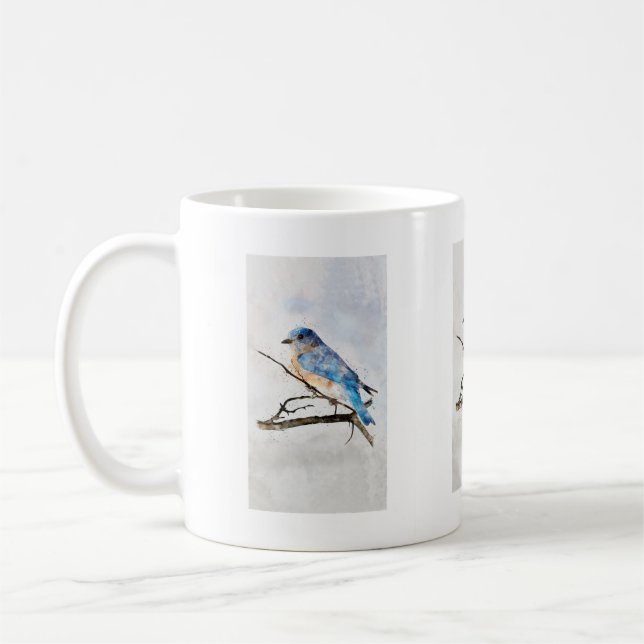 Café Caneca de pássaro azul para fãs da vida selvagem (Esquerda)
