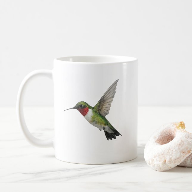 Café Caneca de Pássaro Tropical Beija-flor-de-garganta- (Com Donut)