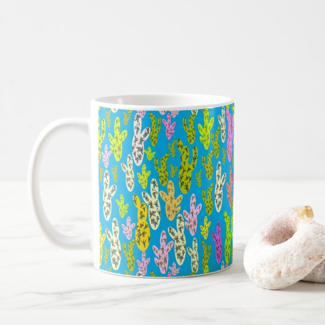 Café Caneca de Pastel Cactos (Com Donut)