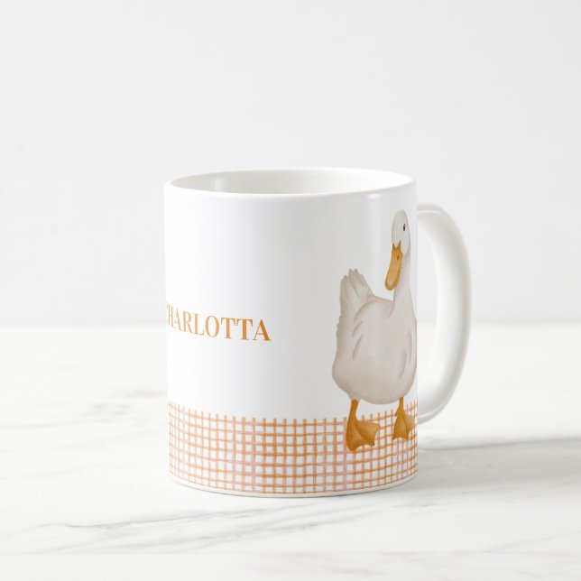 Café Caneca de Pato Personalizada – Design de Animal de (Frente Esquerda)