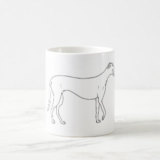 Café Caneca de Pawprint do galgo