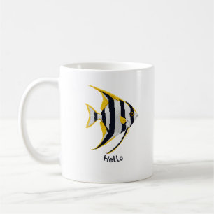 Café Caneca de Peixe-Anjo Fofo