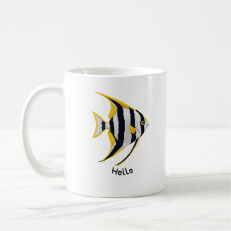 Café Caneca de Peixe-Anjo Fofo