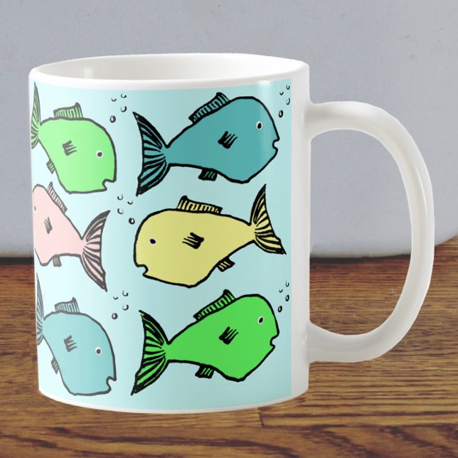 Café Caneca de Peixe Colorida (Criador carregado)