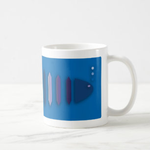 Café Caneca de Peixe para Mão Direita