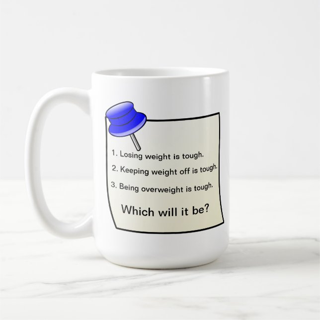 Café Caneca de Perda de Peso Motivacional Inspiradora (Esquerda)