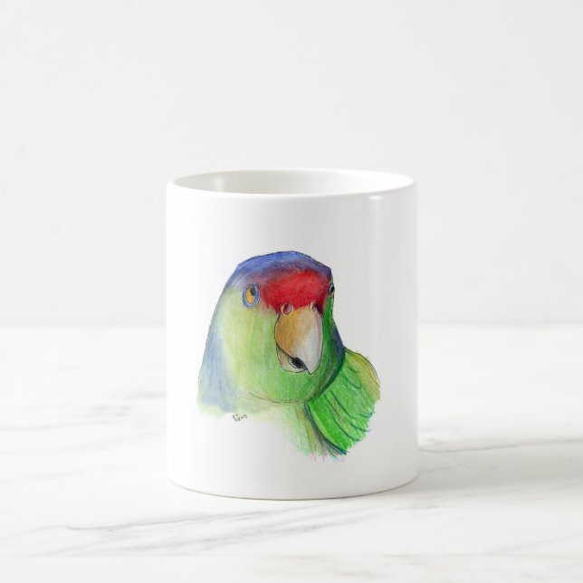 Café caneca de periquito fofo (Centro)