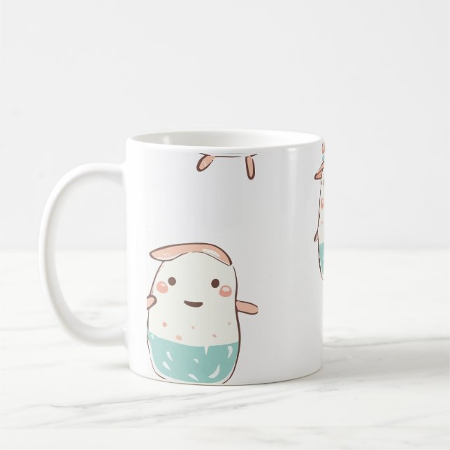 Café Caneca de Personagem Caprichosa Fofa | Arte de Des (Esquerda)