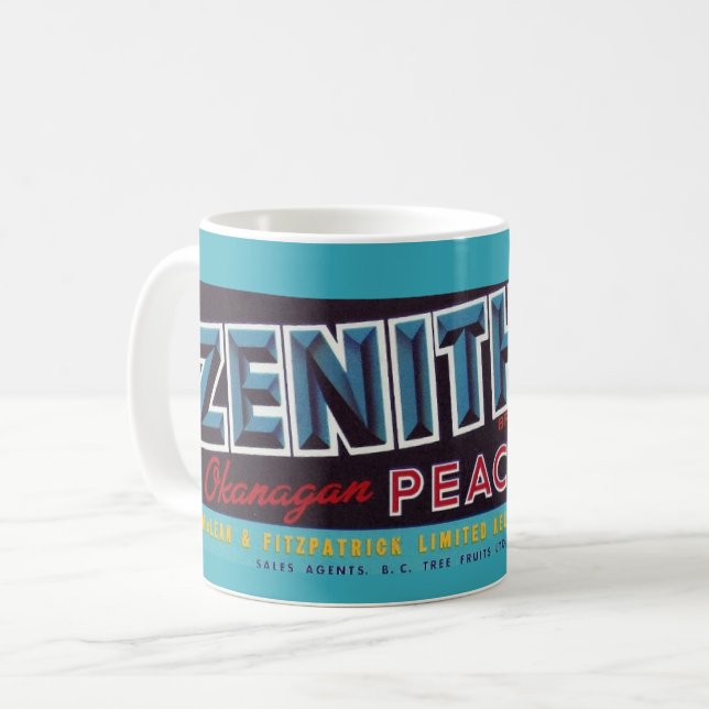 Café Caneca de Pêssego Canadense (Frente Esquerda)