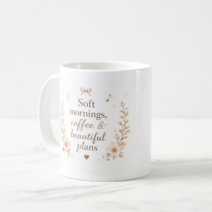 Café Caneca de Piano Aconchegante e Editável para Manhã