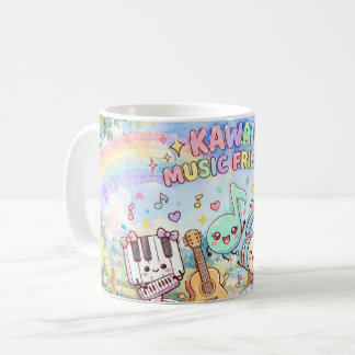 Café Caneca de Piano e Violão Amigos da Música Fofa