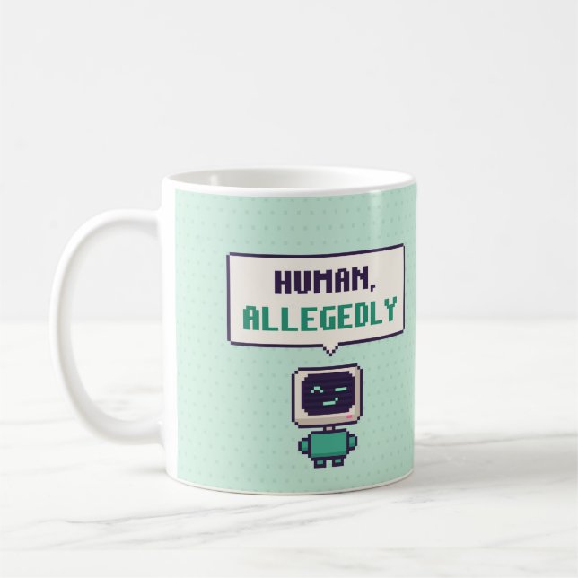 Café Caneca de Pixel de IA Alegadamente Engraçada Human (Esquerda)