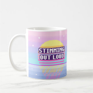 Café Caneca de Pixel Neurodivergente Stimming Alto