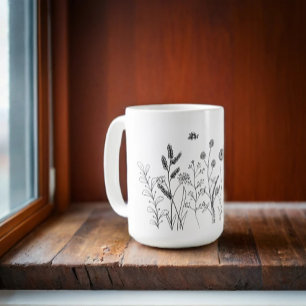Café Caneca de Plantas Selvagens