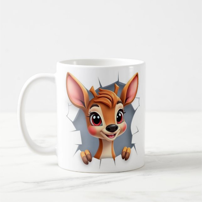 Café caneca de plástico 3d, design de caneca 3d (Esquerda)